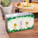 Gepersonaliseerde 1-6 Cartoon Paard Dieren Voedselveilige Metalen Koekjestrommel Opbergblik met Foto's en Namen Kerstcadeau voor Familie en Kinderen