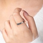 Bague en argent sterling avec nom, gravée en forme de coeur, d'ailes d'ange et de pattes, pour la perte d'un animal de compagnie.