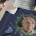 Gepersonaliseerde I'm Always With You Krans Kardinaal Zachte Deken met Foto Naam en Datum Home Decor Herdenkingscadeau voor Familie Vrienden