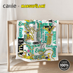 Gepersonaliseerde Schattige Langstaart Marsupilami Zachte Naamdeken Huisdecoratie Verjaardagscadeau voor Kinderen | Callie × Marsupilami®