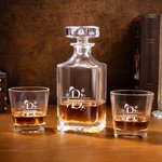 Personalized Santa Hat Initial Whiskey Decanter with Name Bar Accessory Christmas Gift for Men Whiskey Lovers