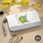Personalized Yellow-Spotted Leopard Marsupilami Canvas Cosmetic Bag with Name and Pattern Birthday Gift for Women | Callie × Marsupilami®