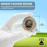 Personlig golfsilhuettmonogram PU lær magnetisk golfballmarkør med initial og navn Klubbbursdag farsdagsgave til golfelskere