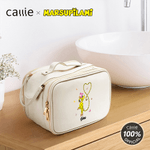 Personalizzato Carino Leopardo a coda lunga Marsupilami Grande borsa per il trucco in pelle PU con porta pennelli per il trucco Regalo di compleanno per le donne | Callie × Marsupilami ®