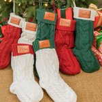 Personalized Rustic Leather Patch Knitted Christmas Stocking with Name Fireplace Holiday Party Decor Festival Gift for Family Kids