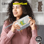 Personalized Yellow-Spotted Leopard Marsupilami Canvas Cosmetic Bag with Name and Pattern Birthday Gift for Women | Callie × Marsupilami®