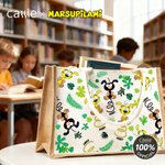 Personalised Cute Tail-Bouncing Marsupilami Large Jute Bag with Name Birthday Anniversary Christmas Gift for Kids | Callie × Marsupilami®