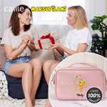 Personalizzato Carino Leopardo a coda lunga Marsupilami Grande borsa per il trucco in pelle PU con porta pennelli per il trucco Regalo di compleanno per le donne | Callie × Marsupilami ®