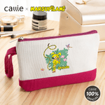 Personalized Yellow-Spotted Leopard Marsupilami Canvas Cosmetic Bag with Name and Pattern Birthday Gift for Women | Callie × Marsupilami®