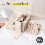 Personalizzato Carino Leopardo a coda lunga Marsupilami Grande borsa per il trucco in pelle PU con porta pennelli per il trucco Regalo di compleanno per le donne | Callie × Marsupilami ®
