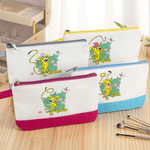 Personalized Yellow-Spotted Leopard Marsupilami Canvas Cosmetic Bag with Name and Pattern Birthday Gift for Women | Callie × Marsupilami®
