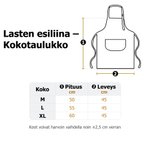 Personoitu nimellä varustettu säädettävä yksisarvinen lasten essu ja kokinhattu lahjaksi syntymäpäiville ja juhliin
