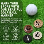Personlig golfsilhuettmonogram PU lær magnetisk golfballmarkør med initial og navn Klubbbursdag farsdagsgave til golfelskere