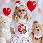 T-shirt pour enfant avec nom et texte Cadeau d'anniversaire et de Saint-Valentin pour bébé garçon fille