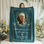 Gepersonaliseerde I'm Always With You Krans Kardinaal Zachte Deken met Foto Naam en Datum Home Decor Herdenkingscadeau voor Familie Vrienden