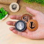 Personlig golfsilhuettmonogram PU lær magnetisk golfballmarkør med initial og navn Klubbbursdag farsdagsgave til golfelskere