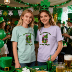 Personalised Lucky Shamrock Beer Glass Polka Dots Initial T-shirt Sweatshirt with Name Pub Patty Essential Saint Patrick's Day Gift for Family Kids