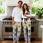 Personalized This Belongs To 1-6 Face Photos Fleece Pajama Pants with Name and Pocket Daily Wear Birthday Anniversary Gift for Family Friends