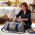 Gepersonaliseerd Marsupilami Gestreepte Reistas met Naam en Schouderband Dagelijks Gebruik Verjaardagscadeau voor Familie | Callie × Marsupilami®