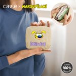 Gepersonaliseerd Cartoon Marsupilami Vierkant Corduroy Make-up Tasje met Naam Verjaardagscadeau voor Vrouwen | Callie × Marsupilami®