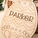 Henkilökohtainen pääsiäismuna Bunny Design DIY Paint Wooden Painting Board siveltimellä ja Paint Craft Set Basket Fillers pääsiäislahja lapsille