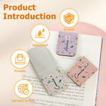 Personalisierte Geburt Blume Floral PU Leder magnetische Lesezeichen Clip mit Namen Lesen Zubehör täglichen Gebrauch Geburtstag Geschenk für Bücherwürmer Bibliothekare