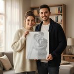 Gepersonaliseerd Romantisch Huwelijk Songteksten Portret Canvas Schilderen Valentijnsdag Verjaardagscadeau voor geliefden koppels