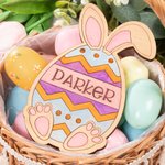 Henkilökohtainen pääsiäismuna Bunny Design DIY Paint Wooden Painting Board siveltimellä ja Paint Craft Set Basket Fillers pääsiäislahja lapsille