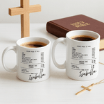 Personlig bibelkvittering Jesus betalte alt 11 oz 15 oz krus med navn arbeid dåp påskegave til kristen venn