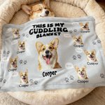 Gepersonaliseerde Paw Print This Is My Knuffeldeken Gezicht Foto Zacht Huisdier Deken met Naam Home Decor Verjaardagscadeau voor Hond Kat Eigenaren