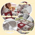 Coperta personalizzata con collage di 8 foto e nome morbida decorazione per divano regalo di Natale o compleanno per amanti di animali