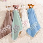 Gepersonaliseerde Schattige Jongen Beer Koe Fantasie Eenhoorn Zachte Baby Veiligheid Deken met Geborduurde Naam Verjaardag Baby Shower Gift voor Pasgeborenen