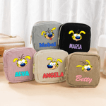 Personalisierte Cartoon Marsupilami Square Cord Schminktasche mit Namen Reise Geburtstag Geschenk für Frauen | Callie × Marsupilami®