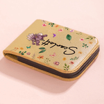 Personalisierte Geburt Blume Floral PU Leder magnetische Lesezeichen Clip mit Namen Lesen Zubehör täglichen Gebrauch Geburtstag Geschenk für Bücherwürmer Bibliothekare