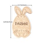 Henkilökohtainen pääsiäismuna Bunny Design DIY Paint Wooden Painting Board siveltimellä ja Paint Craft Set Basket Fillers pääsiäislahja lapsille