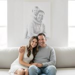 Gepersonaliseerd Romantisch Huwelijk Songteksten Portret Canvas Schilderen Valentijnsdag Verjaardagscadeau voor geliefden koppels