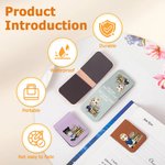 Marcapáginas magnético personalizado de cuero PU con diseño floral y personaje animado leyendo regalo de cumpleaños para amantes de la lectura