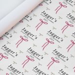 Papier d'emballage personnalisé avec nœud Lot de 3 avec nom, année et texte 1er Noël de bébé Bricolage Cadeau d'emballage pour nouveaux parents