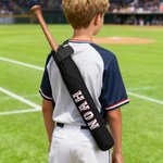 Personalizada Helado Goteo Garabato Nombre portátil de béisbol Softball Bat Funda con gancho y bucle Día de Juego Cumpleaños Regalo para los jugadores de béisbol Softball