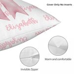Personalised Pink Coquette Bow Soft Trow Pillow Cover with Name Home Decor  Holiday Gift for WomenFriends