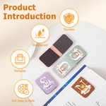 Personalized Cute Animal Cloud Multicolor Magnetic PU Leather Bookmark Clip with Name Daily Use Birthday Gift for Bookworms Book Lovers