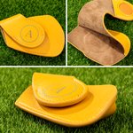 Personalised Multicolour PU Leather Magnetic Golf Club Head Cover with Initial and Number Golf Tools Birthday Game Day Gift for Golf Player Lover