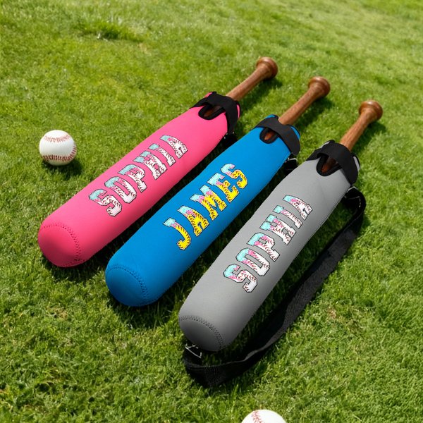 Housse de batte de baseball portable avec crochet et boucle Cadeau d'anniversaire pour les joueurs de softball et de baseball