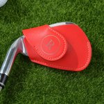 Personalised Multicolour PU Leather Magnetic Golf Club Head Cover with Initial and Number Golf Tools Birthday Game Day Gift for Golf Player Lover