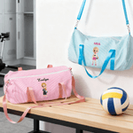 Bolsa de viaje de rayas con nombre y correa para el hombro Regalo de cumpleaños para chica amante del deporte