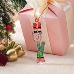 Personalized Christmas Theme Alphabet Acrylic Ornament with Name Stocking Tag Christmas Decor Party Favors for Family Friends