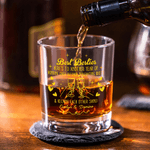 Personalised Best Friends Whiskey Glasses Coaster Set with Name Party Anniversary Gift for Whiskey Lovers