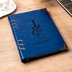 Personalized Vintage Guitar PU Leather Lyric Journal Notebook with Text Music Studio Essential Birthday Gift for Musicians