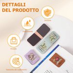 Segnalibro personalizzato con nome magnetico in pelle PU con farfalla e fiore di nascita regalo di compleanno per amanti dei libri
