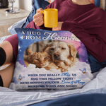 Personalised Starry Sky Moon Clouds Photo Design Soft Cushion Cover with Name and Text Home Decor Memorial Gift for Family Friends
